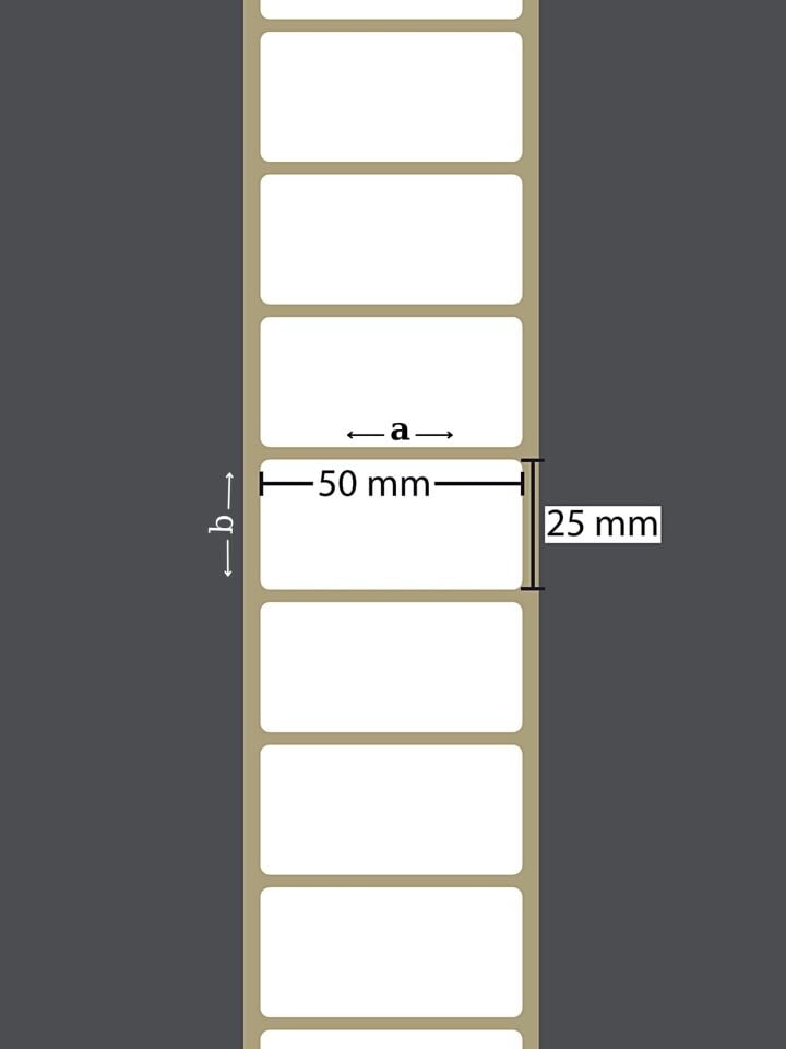 25X50 VELLUM YAPIŞKANLI ETİKET (1000Lİ) / Vellum Barkod Raf Etiketi