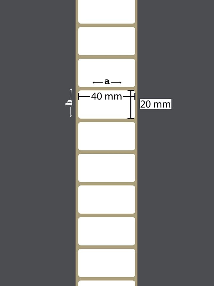 20X40 VELLUM YAPIŞKANLI ETİKET (2000Lİ) / Vellum Yapışkanlı Barkod Etiketi