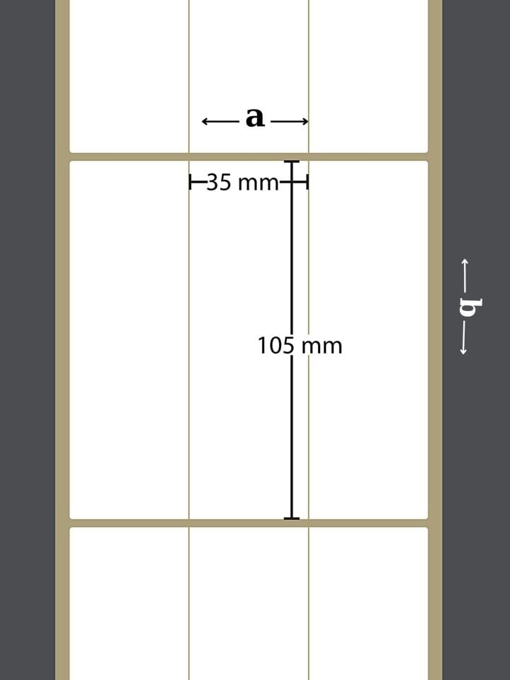 105X35 TERMAL YAPIŞKANLI ETİKET (1500LÜ) 3 SIRA / Termal Barkod Etiketi, Termal Raf Etiketi