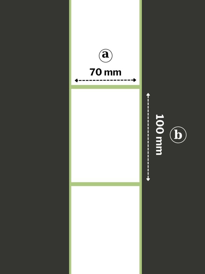 100X70 TERMAL YAPIŞKANLI ETİKET (500LÜ) / Termal Barkod Etiketi, Raf Etiketi