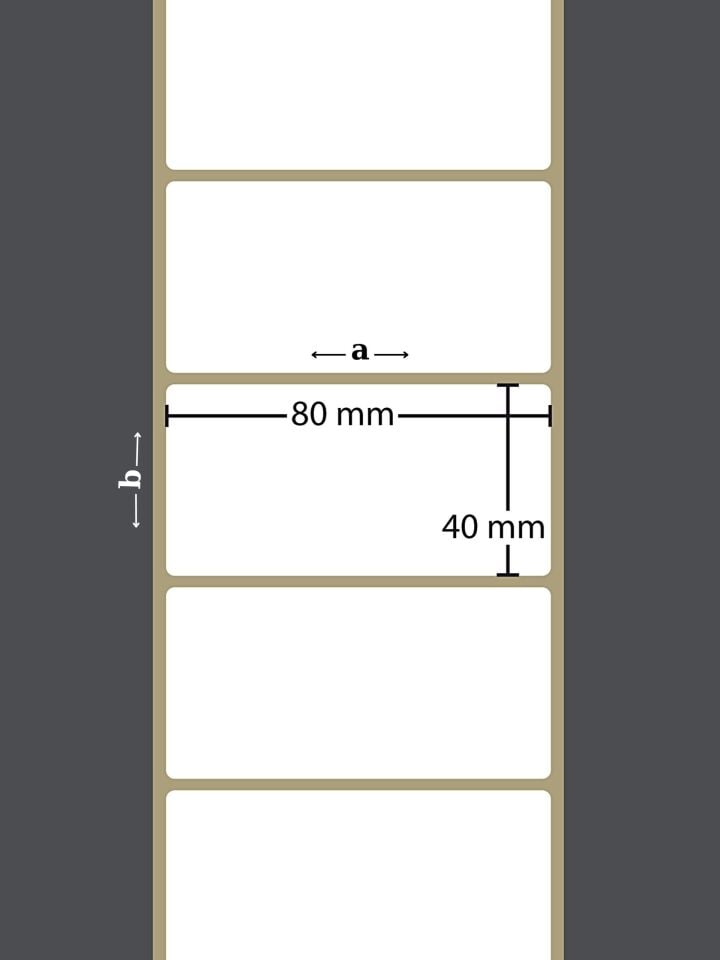 50X100 TERMAL YAPIŞKANLI Barkod ETİKET (500LÜ) Raf Etiketi Fiyat Etiketi Termal Rulo