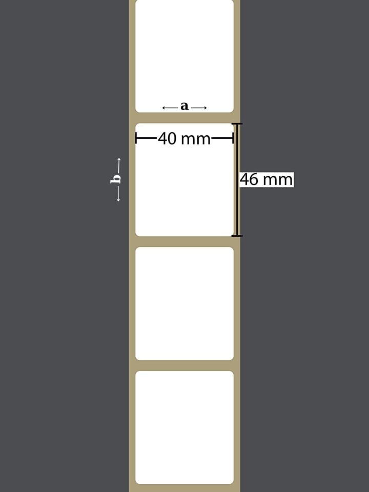 46X40 TERMAL YAPIŞKANLI Barkod ETİKET(600 LÜ) Raf Etiketi Fiyat Etiketi Termal Rulo