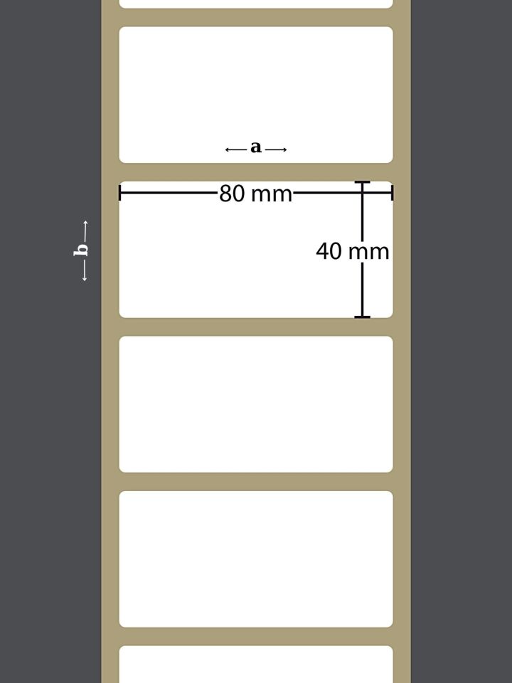 40X80 TERMAL YAPIŞKANLI Barkod ETİKET(500 LÜ) Termal Rulo Fiyat Etiketi Raf Etiketi