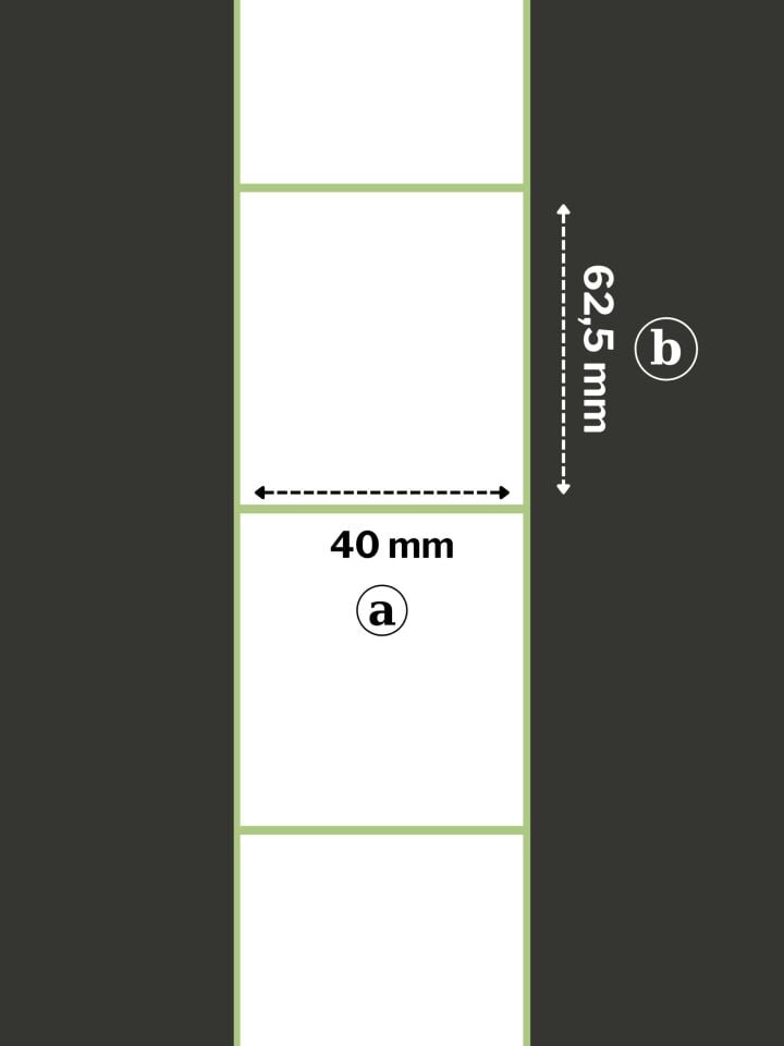 40X62.5 TERMAL YAPIŞKANLI Barkod ETİKET(500 LÜ) Termal Rulo Raf Etiketi Fiyat Etiketi