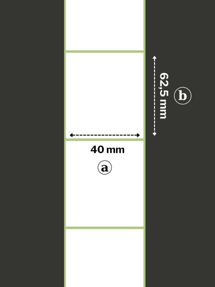 40X62.5 TERMAL YAPIŞKANLI Barkod ETİKET(500 LÜ) Termal Rulo Raf Etiketi Fiyat Etiketi