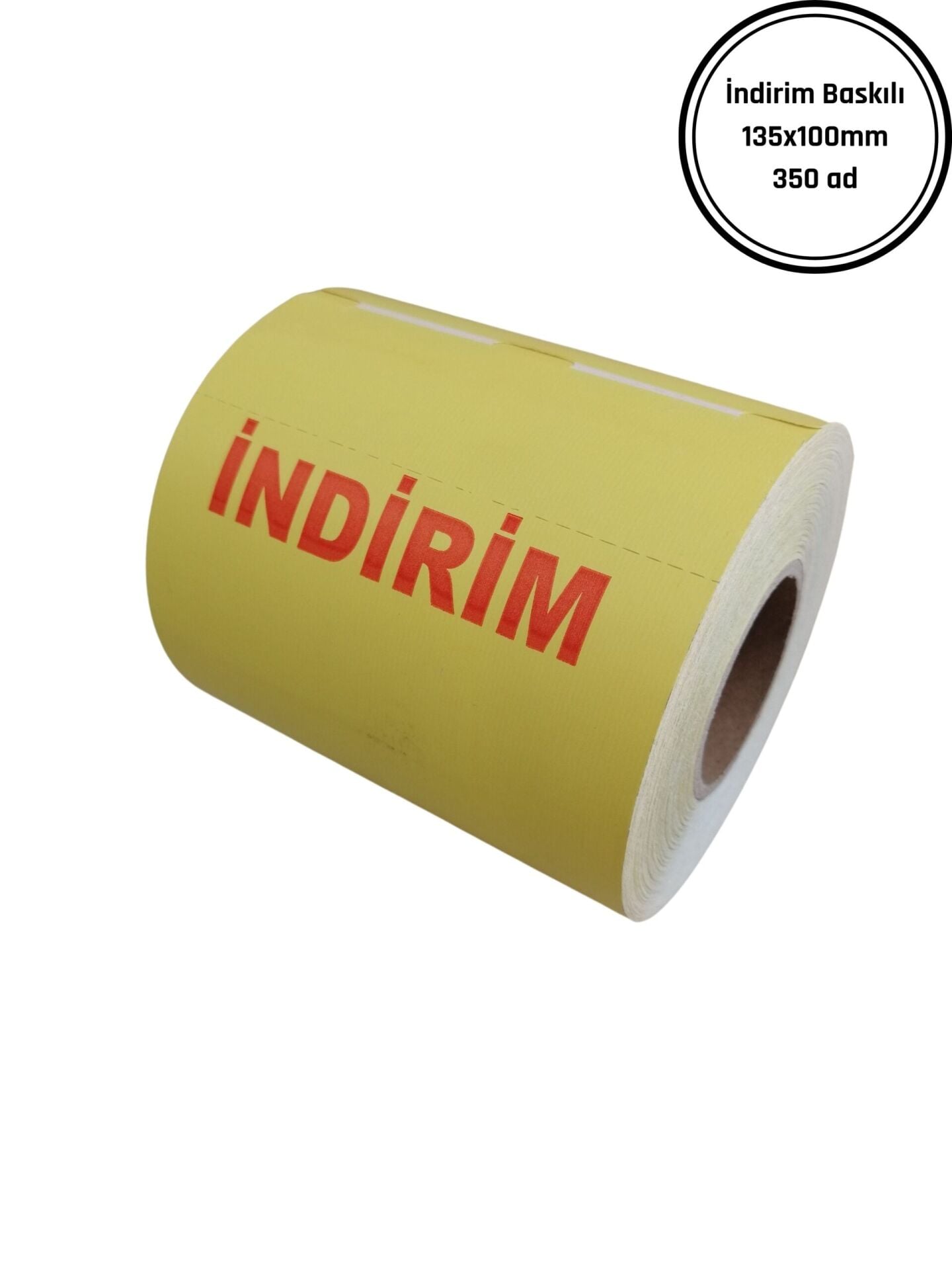 135X100 TERMAL KARTON ETİKET (350 Lİ) İNDİRİM BASKILI YAPIŞKANLI ETİKET