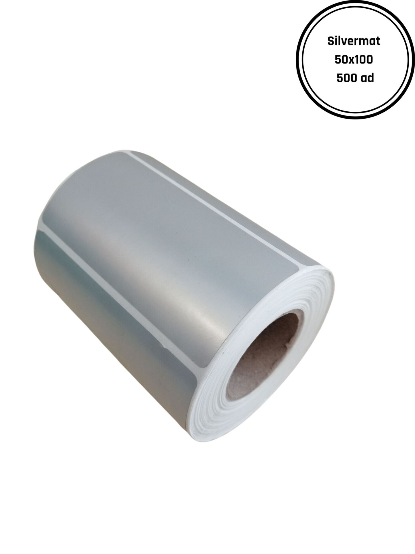 SILVERMAT 50X100(500 LÜ) YAPIŞKANLI ETİKET