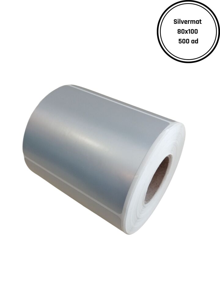 SILVERMAT 80X100MM (500 LÜ) YAPIŞKANLI ETİKET
