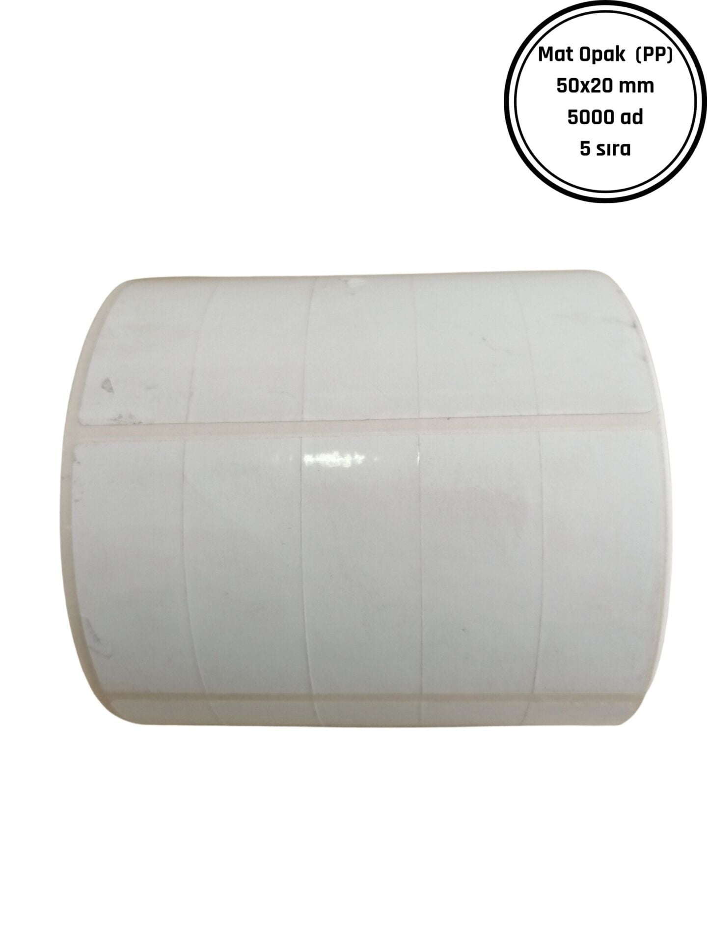 50X20 PARLAK KUŞE YAPIŞKANLI (5 SIRA) 5000 Lİ