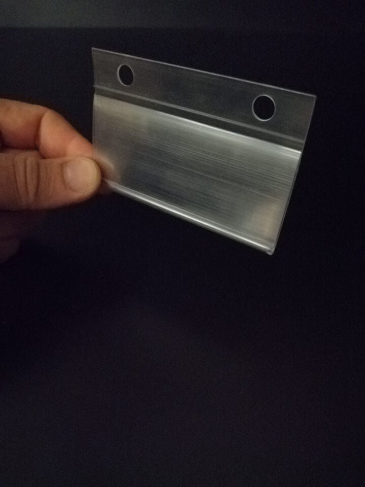 PVC ETİKETLİK TEL SEPET İÇİN 43X90MM DELİKLİ KOPÇALI