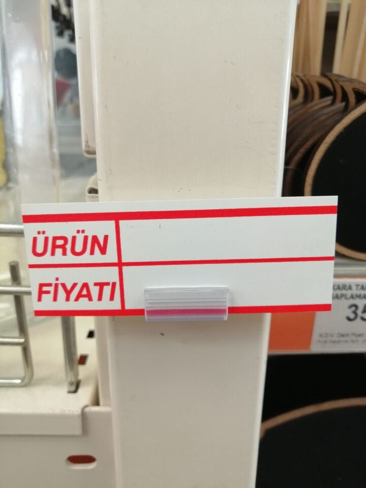 PVC KISKAÇ VANTUZLU KÜÇÜK YATAY ETİKETLİK