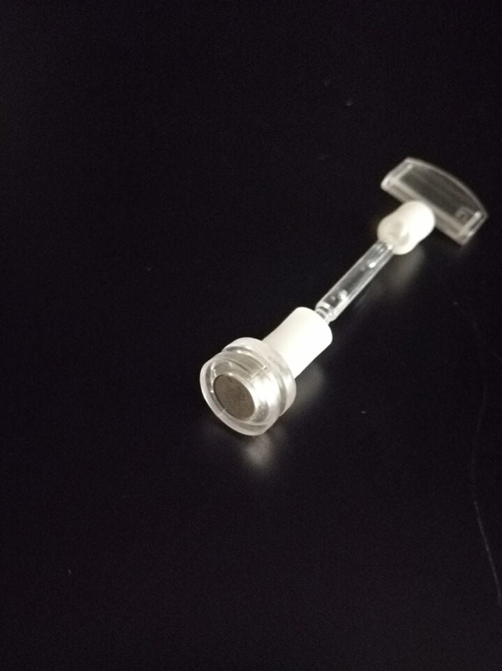 ŞEFFAF MIKNATISLI KÜÇÜK OVAL 50MM ÇUBUKLU ETİKETLİK mıknatıslı etiket tutucu, mıknatıslı fiyat etiketliği, mıknatıslı fiyat etiketi tutma aparatı