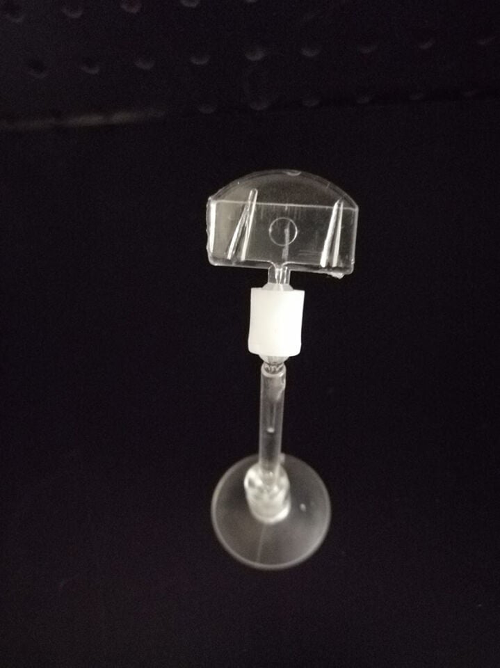 ŞEFFAF VANTUZLU KÜÇÜK OVAL 50MM ÇUBUKLU ETİKETLİK vantuzlu fiyat etiketi tutucu, vantuzlu çubuklu fiyat etiketliği, fiyat etiketi tutucu, vantuzlu etiket tutucu aparat