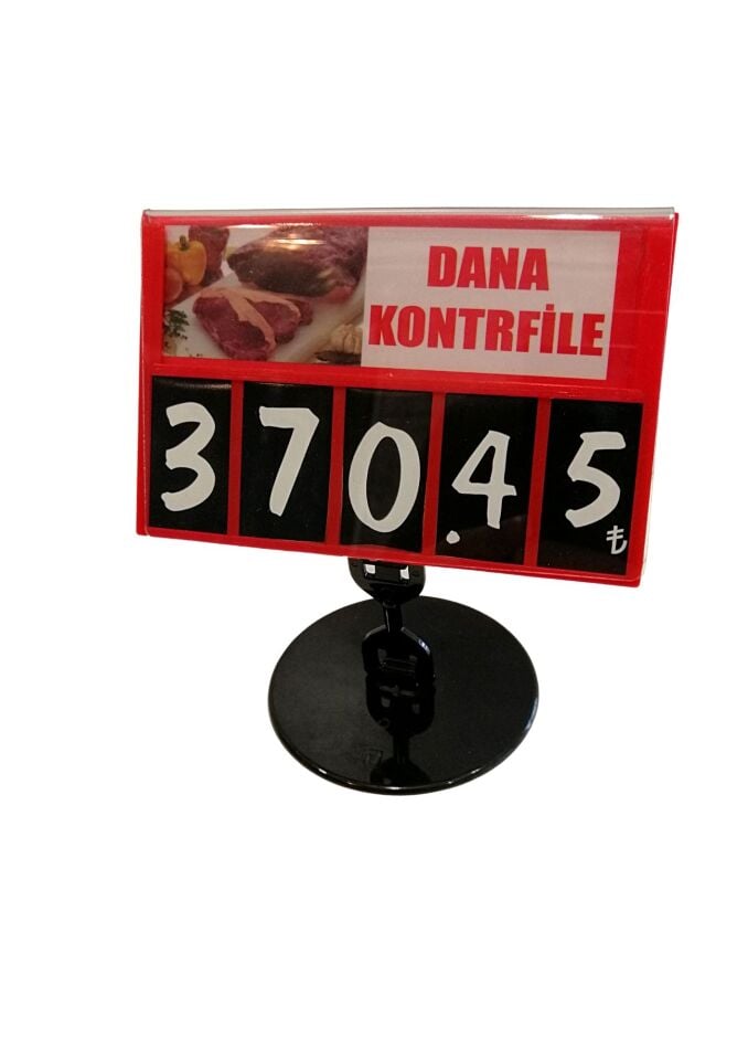 ŞEFFAF YUVARLAK TABAN 50MM ÇUBUKLU TIRTIL ETİKETLİK yuvarlak tabanlı açılı fiyat kaseti tutucu, açısı ayarlanabilir fiyat kaseti tutucu, tabanlı açısı ayarlanabilir fiyat kaseti tutma aparatı