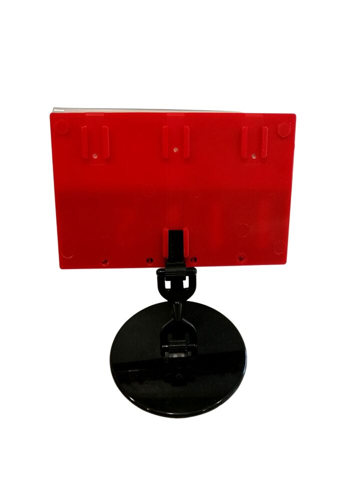 ŞEFFAF YUVARLAK TABAN 50MM ÇUBUKLU TIRTIL ETİKETLİK yuvarlak tabanlı açılı fiyat kaseti tutucu, açısı ayarlanabilir fiyat kaseti tutucu, tabanlı açısı ayarlanabilir fiyat kaseti tutma aparatı