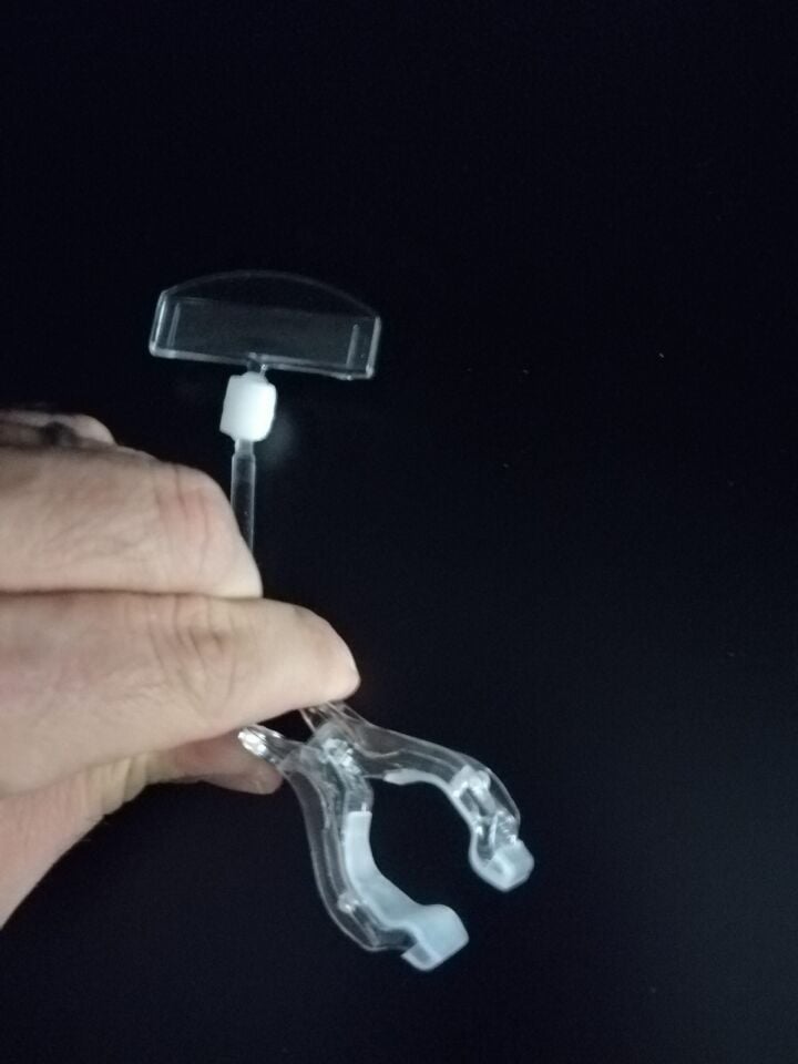ŞEFFAF BÜYÜK MANDAL BÜYÜK OVAL 50MM ÇUBUKLU ETİKETLİK mandallı fiyat etiketi tutucu, mandallı fiyat etiketliği, mandallı etiket tutucu